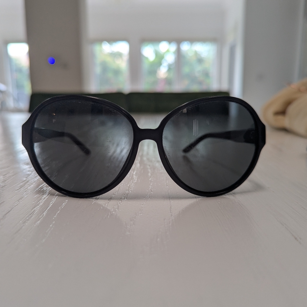 Miu Miu Black Oversized Round Sunglasses